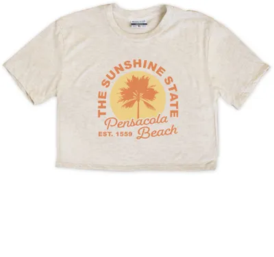 Where I'm From Women's Pensacola Beach Sunshine Cropped T-Shirt