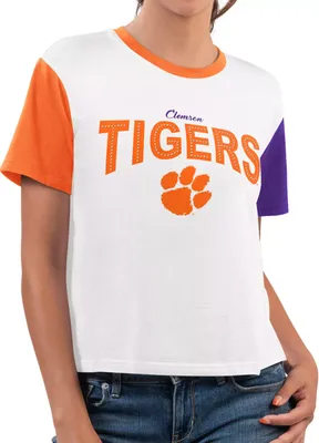 G-III for Her Women's Clemson Tigers White Sprint T-Shirt