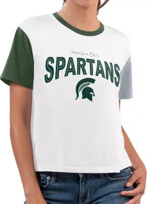 G-III for Her Women's Michigan State Spartans White Sprint T-Shirt