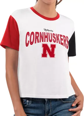 G-III for Her Women's Nebraska Cornhuskers White Sprint T-Shirt
