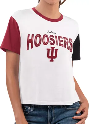 G-III for Her Women's Indiana Hoosiers White Sprint T-Shirt