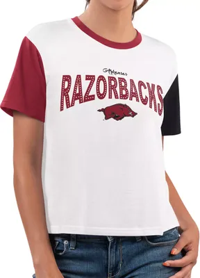 G-III for Her Women's Arkansas Razorbacks White Sprint T-Shirt