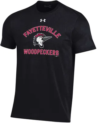 Under Armour Men's Fayetteville Woodpeckers Perfect Cotton Black T-Shirt
