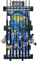 Rush Creek Guy Harvey Mahi Fishing Wall Storage Rack Rod Holder