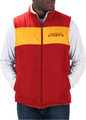 G-III Men's Kansas City Chiefs Red High Side Reversible Vest