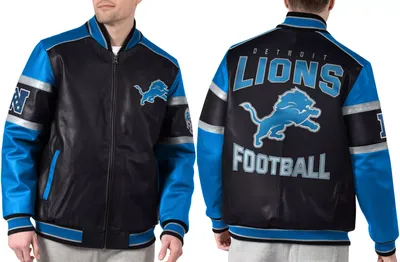 Starter Men's Detroit Lions Leather Jacket