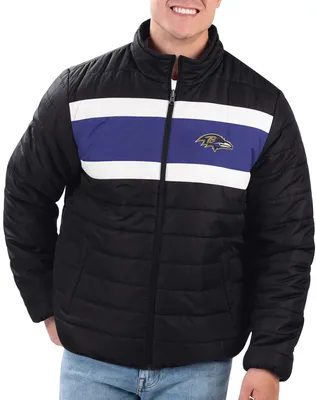 G-III Men's Baltimore Ravens Purple Baseline Reversible Full-Zip Jacket