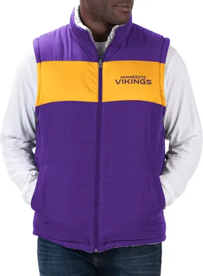 G-III Men's Minnesota Vikings Purple High Side Reversible Vest