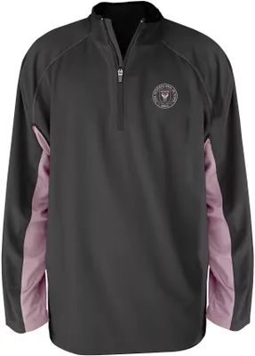 MLS Big & Tall Inter Miami CF Zip Black Quarter-Zip Pullover Shirt