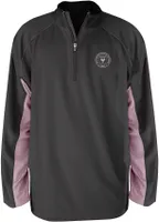 MLS Big & Tall Inter Miami CF Zip Black Quarter-Zip Pullover Shirt