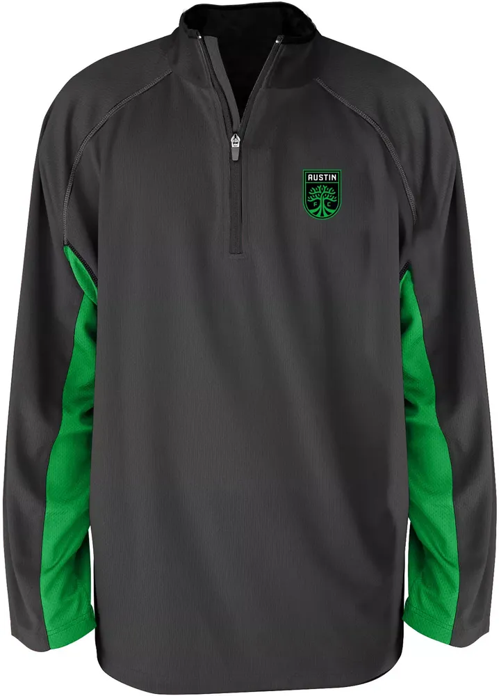 MLS Big & Tall Austin FC Zip Black Quarter-Zip Pullover Shirt