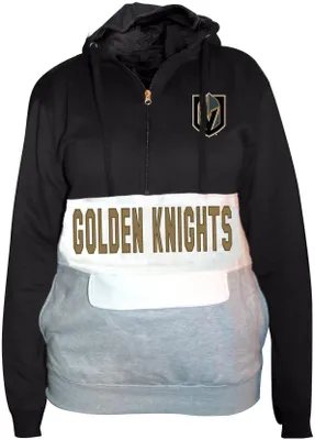 Profile Varsity Big & Tall Vegas Golden Knights Team Black Quarter-Zip Pullover Hoodie