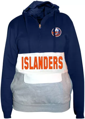 Profile Varsity Big & Tall New York Islanders Team Blue Quarter-Zip Pullover Hoodie