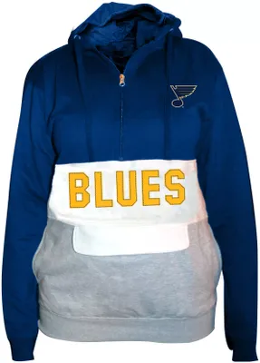 Profile Varsity Big & Tall St. Louis Blues Team Blue Quarter-Zip Pullover Hoodie