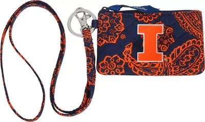 Vera Bradley Illinois Fighting Illini Zip ID Lanyard