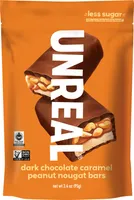 UNREAL Dark Chocolate Caramel Peanut Nougat Bars