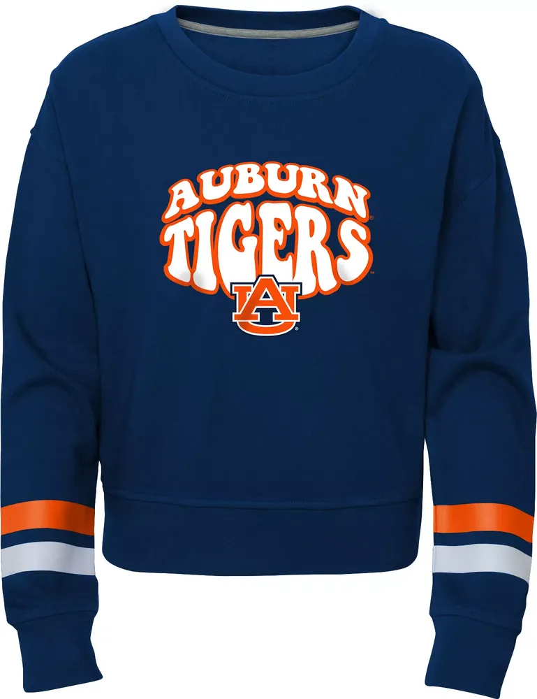 Gen2 Little Girls' Auburn Tigers Blue 70's Crewneck Sweatshirt