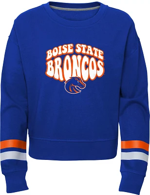 Gen2 Girls' Boise State Broncos Blue 70's Crewneck Sweatshirt