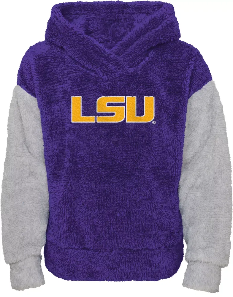 Gen2 Girls' LSU Tigers Purple Fleece Teddy Hoodie