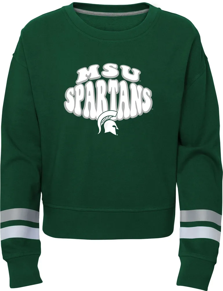 Gen2 Little Girls' Michigan State Spartans Green 70's Crewneck Sweatshirt