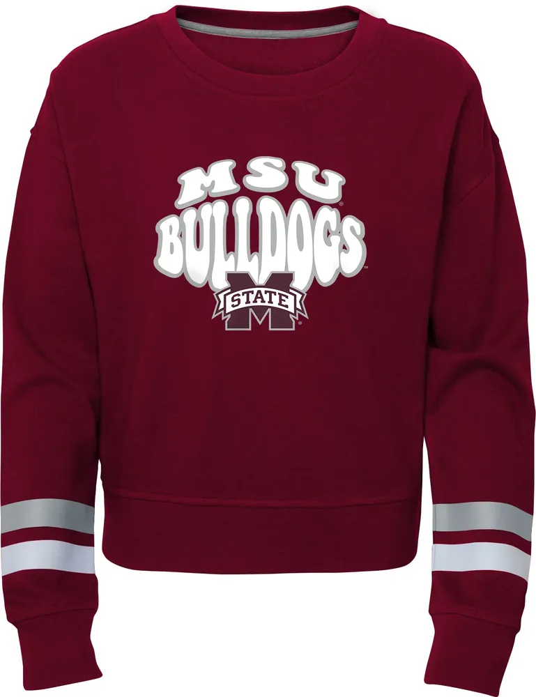 Gen2 Little Girls' Mississippi State Bulldogs Maroon 70's Crewneck Sweatshirt