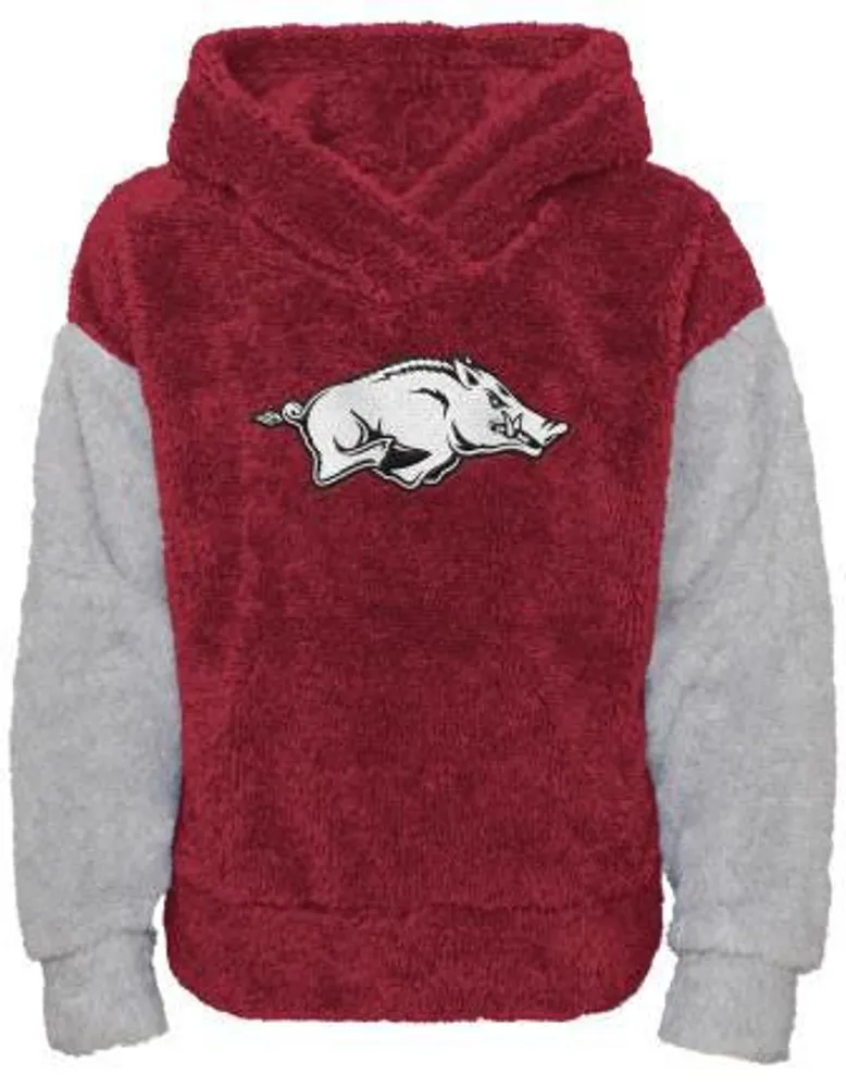 Gen2 Little Girls' Arkansas Razorbacks Cardinal Fleece Teddy Hoodie