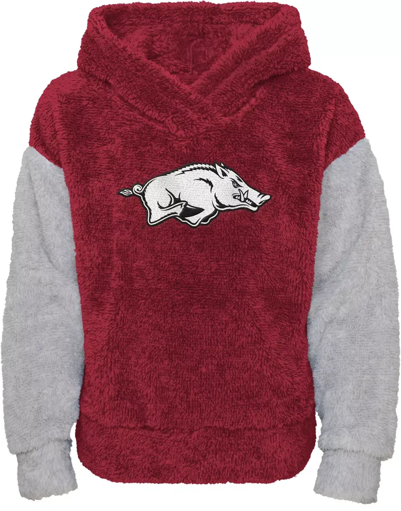 Gen2 Girls' Arkansas Razorbacks Cardinal Fleece Teddy Hoodie