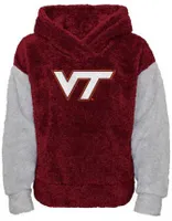 Gen2 Little Girls' Virginia Tech Hokies Maroon Fleece Teddy Hoodie