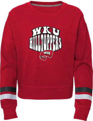 Gen2 Girls' Western Kentucky Hilltoppers Red 70's Crewneck Sweatshirt