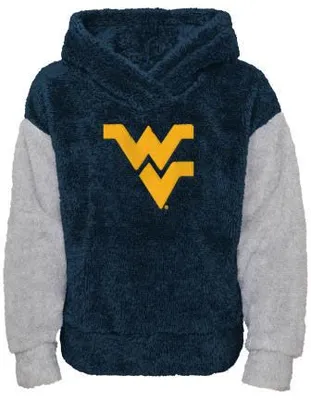 Gen2 Little Girls' West Virginia Mountaineers Blue Fleece Teddy Hoodie