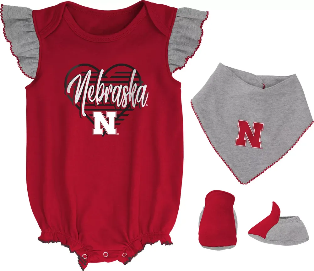 Gen2 Newborn Nebraska Cornhuskers All the Love 3-Piece Set