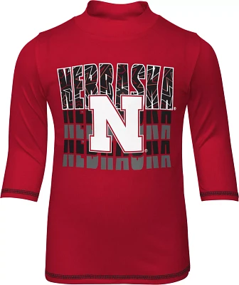 Gen2 Toddler Nebraska Cornhuskers Scarlet Long Sleeve Rash Guard