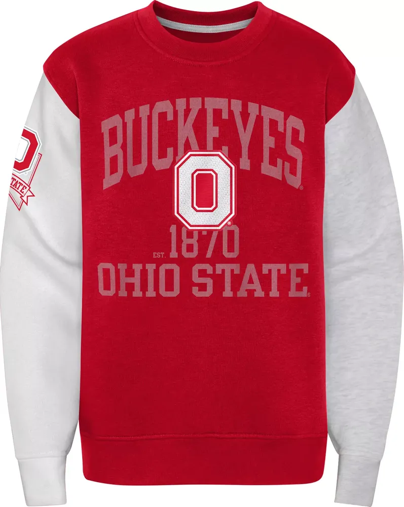 Gen2 Youth Ohio State Buckeyes Scarlet Crew Pullover Sweatshirt