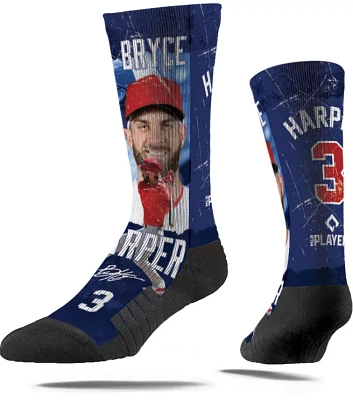 Strideline Men's Philadelphia Phillies Bryce Harper Montage Sock