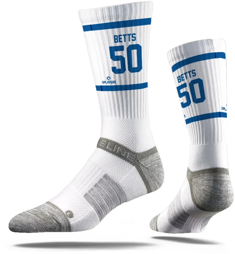 Strideline Men's Los Angeles Dodgers Mookie Betts Premium Crew Sock