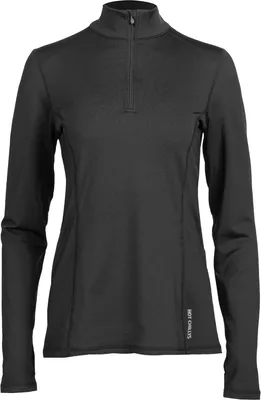 Hot Chillys Women's Micro-Elite Chamois Solid Zip-T