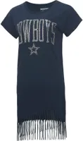 Lauren James Women's Dallas Cowboys Navy Fringe Dress