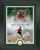 Highland Mint Milwaukee Bucks Giannis Antetokounmpo Legends Bronze Coin Photo Frame