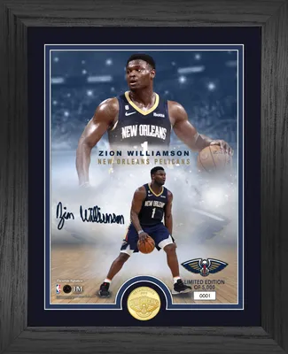 Highland Mint New Orleans Pelicans Zion Williamson Legends Bronze Coin Photo Frame