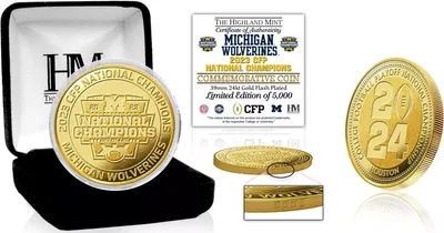 Highland Mint 2023 College Football National Champions Michigan Wolverines Gold Coin