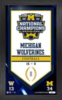 Highland Mint 2023 College Football National Champions Michigan Wolverines Banner Frame Print