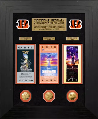 Highland Mint Cincinnati Bengals Super Bowl Deluxe Gold Coin & Ticket Collection