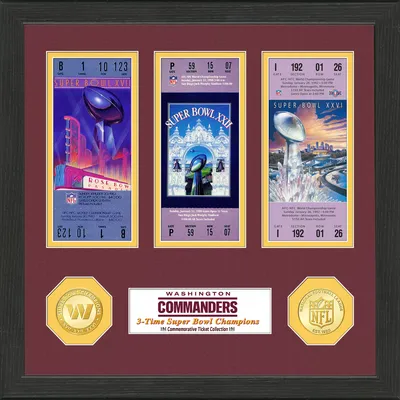 Highland Mint Washington Commanders Super Bowl Championship Ticket Collection