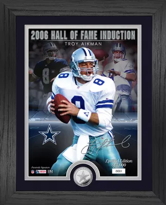 Highland Mint Dallas Cowboys Troy Aikman Hall of Fame Bronze Coin Photo Mint