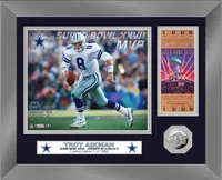 Highland Mint Dallas Cowboys Troy Aikman Super Bowl® XXVII MVP Silver Coin Ticket Photo Mint