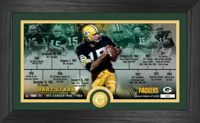 Highland Mint Green Bay Packers Bart Starr Career Timeline Bronze Coin Photo Pano Mint