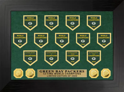 Highland Mint Green Bay Packers World Champions Deluxe Banner Collection Photo Mint