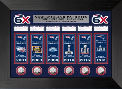 Highland Mint New England Patriots Champions Deluxe Banner Collection Photo Mint