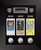 Highland Mint Las Vegas Raiders 3-Time Super Bowl Champions Ticket and Silver Coin Collection