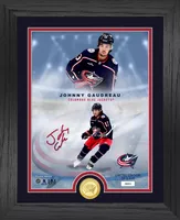 Highland Mint Columbus Blue Jackets Johnny Gaudreau Legends Bronze Coin Photo Frame